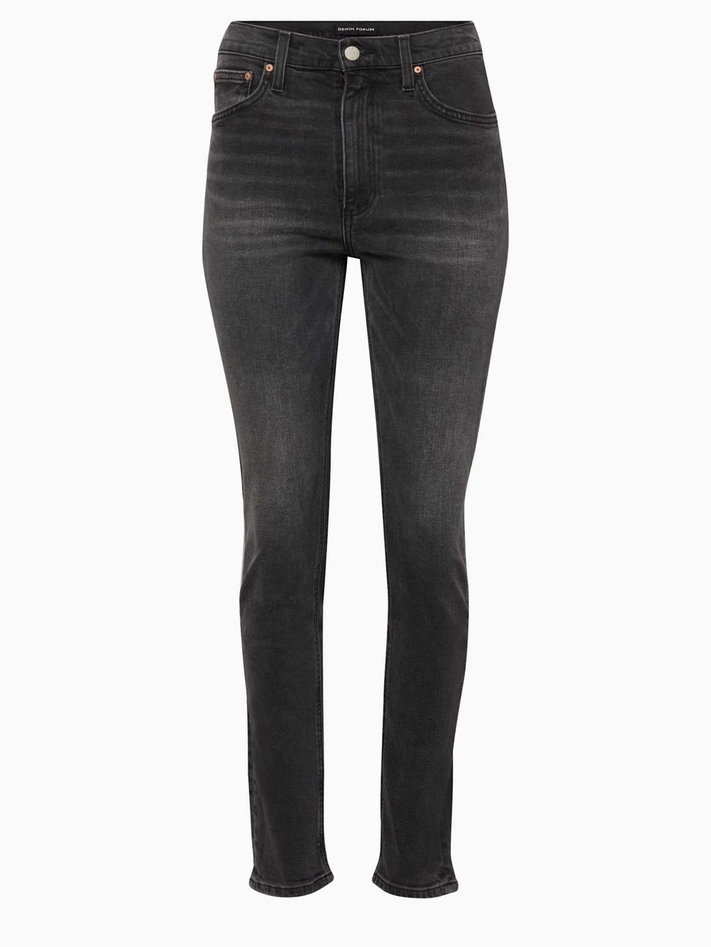 Denim Forum ($128) 80s Bardot High Rise Slim Jeans Black Liquorice Vintage Sz 27 - Picture 6 of 16